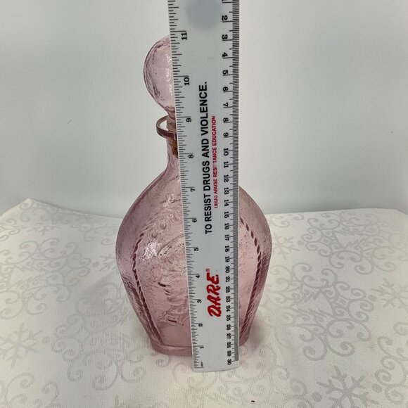 Vintage Lord Calvert Pink Whiskey Decanter 1961 With Stopper & Embossed Design - Picture 8 of 8